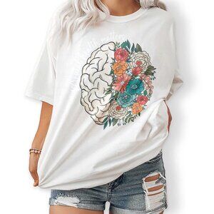 Mental Health Matters Shirt | Floral Positive Graphic Tee | Unisex Inspirational